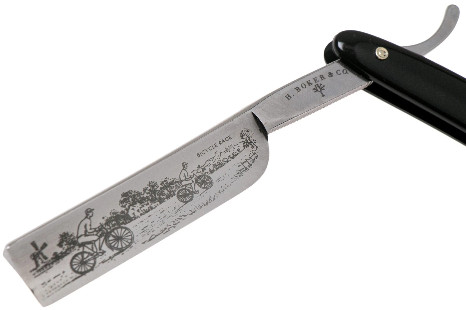 Böker Manufaktur Bicycle Race, Black Synthetic 140223 Rasoir Coupe-choux 3 Böker Manufaktur Bicycle Race, Black Synthetic 140223 Rasoir Coupe-choux – Image 3